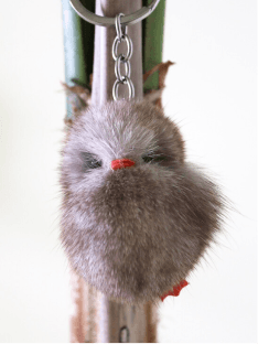 Cosymosy Baby Bird Keyring - Gray